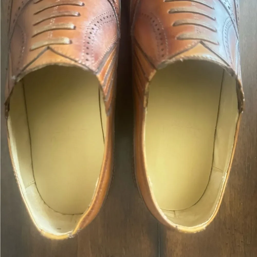 Maison Forte Classic Brown Leather Men's Dress Shoes 9